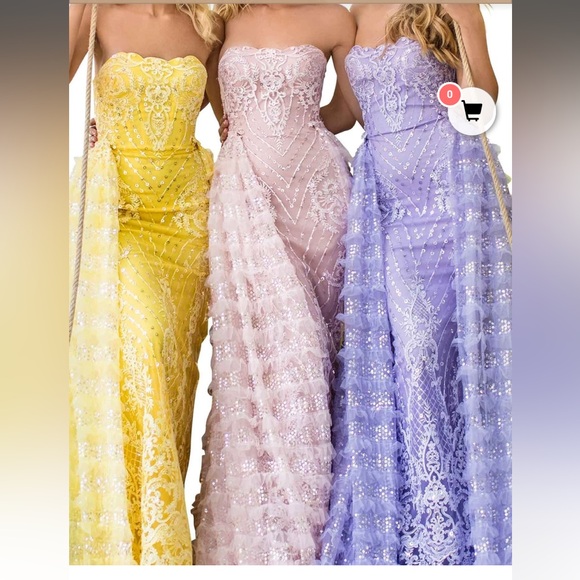 Tarik Ediz Dresses & Skirts - Tarik Ediz Lilac Evening Gown
